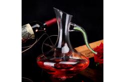China Classical Design Round Wine Decanter , Hand Blown Lead Free Glass Decanter supplier