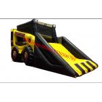 Mini yellow and black loader inflatable bouncer slide combo for sale
