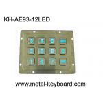 Water - Proof LED Backlit Metal Keypad 3x4 For Access Control System for sale