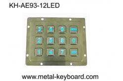 China Water - Proof LED Backlit Metal Keypad 3x4 For Access Control System supplier