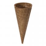 Light Grey Sugar Ice Cream Cone 117-123mm Height With 23 ° Angle for sale