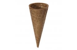 China Light Grey Sugar Ice Cream Cone 117-123mm Height With 23 ° Angle supplier
