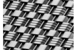 China Interior Wall Cladding Johnson  Wire Screen , Antique Brass Finished Crimpled Mesh supplier