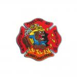 Firework Logo Patches Uniform Armband Iron On Embroidered Patch Fireman Police Badge for sale