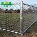 Boundary Protection Galvanized Chain Link Fence Black Customizable Wire Mesh for sale