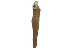 China Comfortable Women'S Long Pant Romper , Jersey Casual Sleeveless Jumpsuit Round Neck supplier