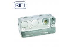China Utility Rectangle Steel Electrical Junction Box With Raised Grounding Screw supplier
