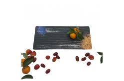China Rectangle Melamine Camping Plates Set Smooth With Galaxy Pattern supplier
