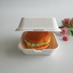 5 Inch 6 Inch Biodegradable Sugarcane Disposable Burger Box for sale