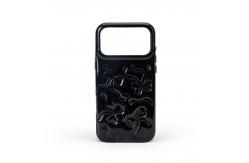 China OEM Custom Embossed PU Leather Phone Case With 3D Raised Pattern Design supplier