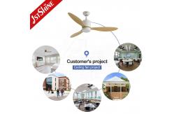 China Lighting solutions service 1stshine LED ceiling fan with remote and down rod supplier