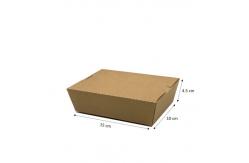 China Disposable Paper Take Out Food Containers Microwaveble Folding Natural Kraft Boxes supplier