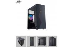 China Micro ATX cpu Computer Cabinet RGB Light 12CM With Full Acrylic Panel supplier