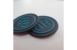 China 3D PVC Logo Raised Green Font Custom Logo Patches For Clothes supplier