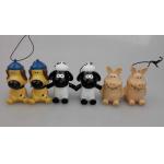 Sheep Little Kids Mini Duck Keychains Vinyl Toy With Ring , Animal Ring Toy