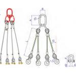 Galvanized Steel 48mm 4 Way Wire Rope Slings Lift Sling for sale