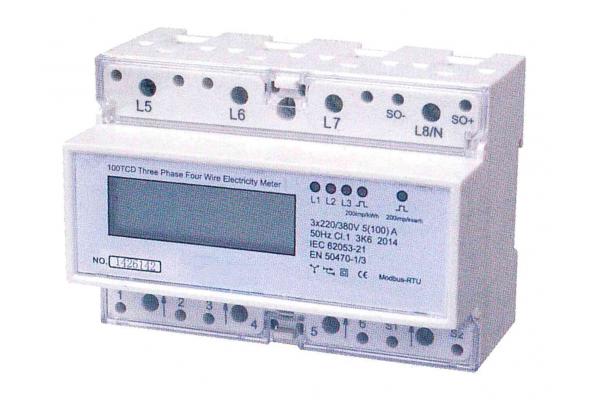 Multi Tariff Three Phase Din Rail KWH Meter Digital RS485 Communication AMR System
