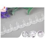 Vietnam Floral Nylon Mesh Lace Trim With Cotton Embroidery Patterns