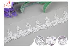 China Vietnam Floral Nylon Mesh Lace Trim With Cotton Embroidery Patterns supplier