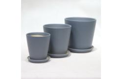 China Modern Glossy Single Round Ceramic Pots for Indoor Greenery Display supplier