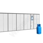Smart Outdoor LPG LNG Vending Locker Gas Exchange Cylinder Click And Collect Credit Card Payment for sale
