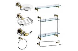 China Satin Bath Accessories Mounting Kit ODM Wall Install Modern Sanitary Fittings supplier
