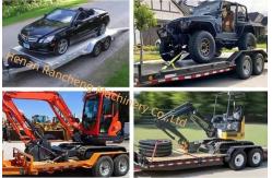 China Flatbed Trailer 5000*2200mm Small Electric Trailer For Cargo Transport supplier