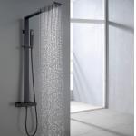 constant temperature Black sprayed Nordic Rain Shower Faucets