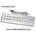 SUS304 Brushed IP65 Waterproof Computer Keyboard 24 Keys Water Resistant Keyboard for sale