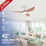 Smart Home High Speed ABS Ceiling Fan with 6 Speed Choice Remote Control Color LED for sale