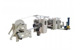 China Romania V fold hand towel paper folding machine with glue lamination function supplier
