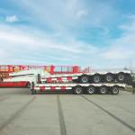 CIMC 4 Lines 8 Axles 110 Ton Adjusted Height With Container Locks Extendable Low Bed Trailer for sale