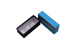 China Rectangle Blue French Macaron Paper Gift Box Packaging With Insert Tray supplier