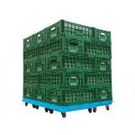 Supermarket Portable Plastic Folding Crate For Fruit Vegetable