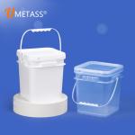 5 Gallon Polypropylene Transparent Plastic Bucket For Food Drinks Storage for sale
