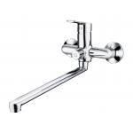 Modern Long Spout Bathtub Faucet 35mm Ceramic Cartridge Classic Cylindrical Design for sale
