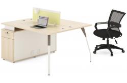 China E0 E1 Board Wooden Office Computer Table With Steel Bracket Feet supplier