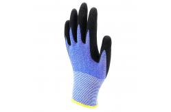 China Black Non Slip Nitrile Polyester Work Gloves , Building Industrial Work Gloves supplier