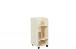 China Children Home Office Wooden Book Rack White Oak Particle Board With Wheels supplier