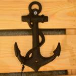 Decorative Anchor Shape Black Iron Coat Hooks Cast Iron Crafts for sale