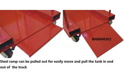 China 4 Gas Cylinder Pallet Rack , Easily Move Compressed Gas Bottle Rack With Caster supplier