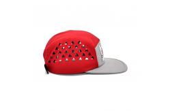 China 5 Panel Flat Brim Camper Hat With Linning For Outdoor Activities supplier