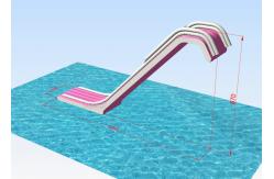China 12M Floating PVC Tarpaulin 1000D Inflatable Yacht Slide supplier