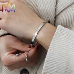 ODM Engravable Adjustable Stainless Steel Bracelet ID62mm