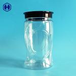 Leak Proof Clear 1000ML PET Food Packaging Jar World Cup Shape for sale