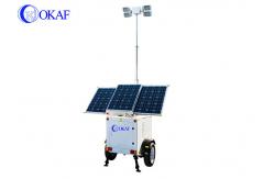 China Solar Led Light Mobile Surveillance Trailer With Pneumastic Telescopic Mast supplier