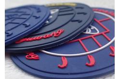 China Embossed 3 Dimensional Rubber Logo Patches For Shoes / Suitcase OEKO SGS BV supplier