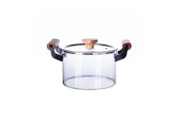 China Double Ears 3L Clear High Borosilicate Glass Soup Pot supplier
