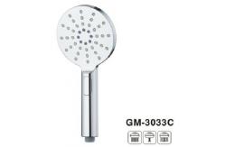 China Roundface Handheld Bathroom Shower Head Polished Chrome With Touch Button supplier