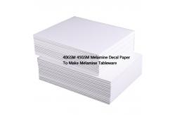 China 40GSM 45GSM Melamine Decal Paper To Make Melamine Tableware supplier